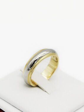 DIANA 18K Gold Platinum Wedding Band